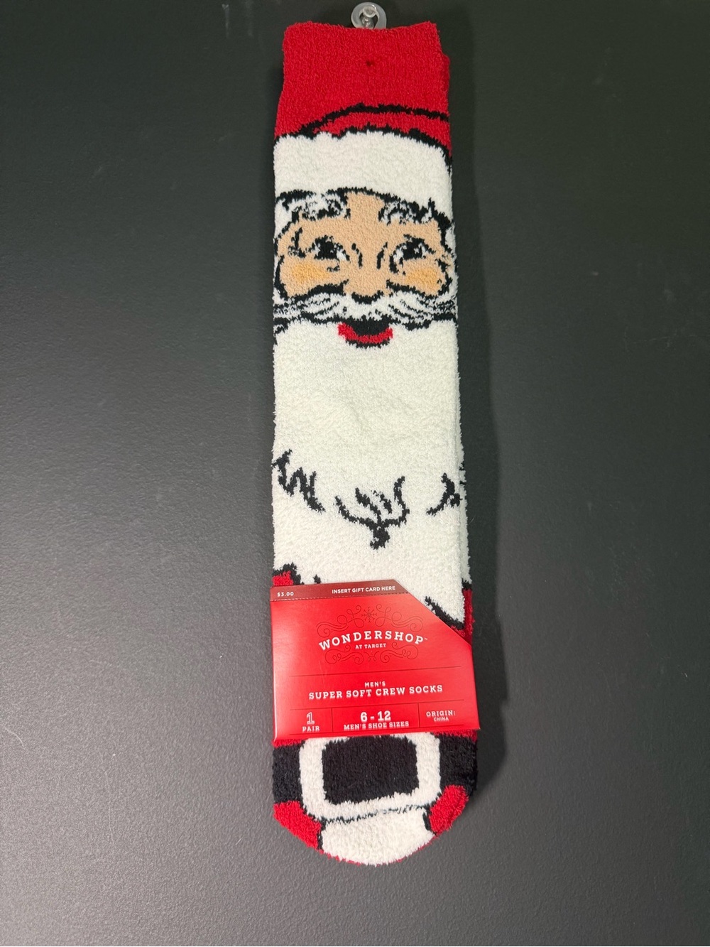 Wondershop Santa Face Cozy Crew Socks - NWT